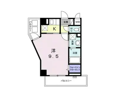 プリムローズ(1K/2階)の間取り写真