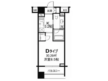 TLRレジデンス両国(1K/9階)の間取り写真