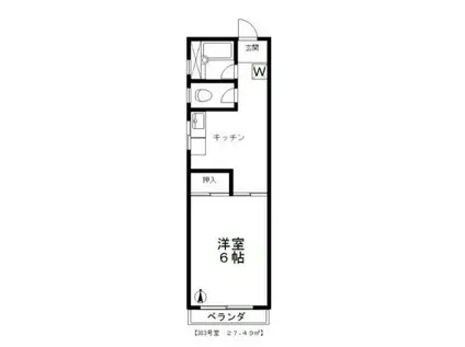 コーポ押上(1K/3階)の間取り写真