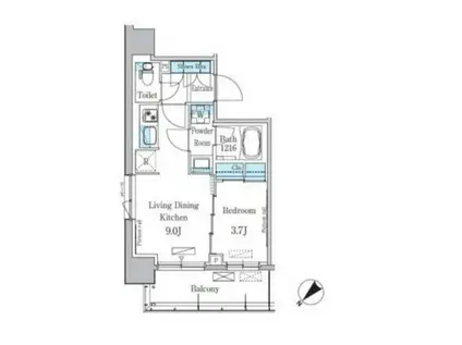 パークアクシス押上テラス(1LDK/5階)の間取り写真