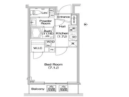 コンフォリア錦糸町(1K/10階)の間取り写真