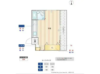 サンライズコーポ(ワンルーム/3階)の間取り写真