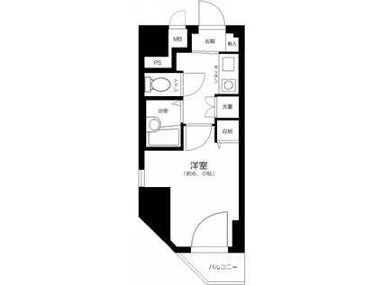 ファーストプレイス菊川(1K/10階)の間取り写真