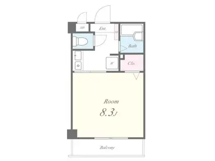 クリーンガーデン御茶ノ水(1K/5階)の間取り写真