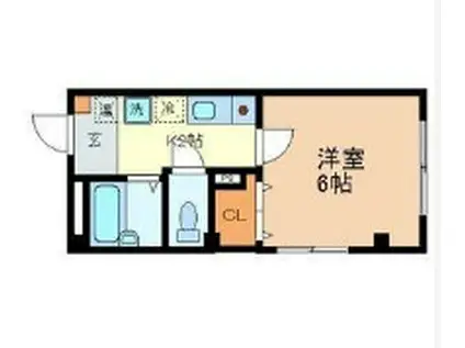 ペントス神田五軒町(1K/3階)の間取り写真