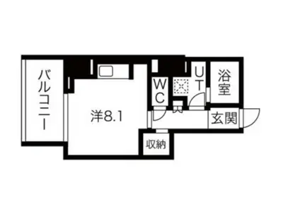 シーズンフラッツ蔵前清澄通(ワンルーム/3階)の間取り写真