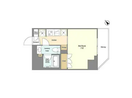 ルジェンテ・バリュ上野根岸(1K/3階)の間取り写真