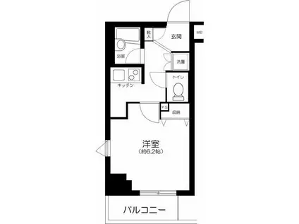 リガーレ本所吾妻橋(1K/6階)の間取り写真