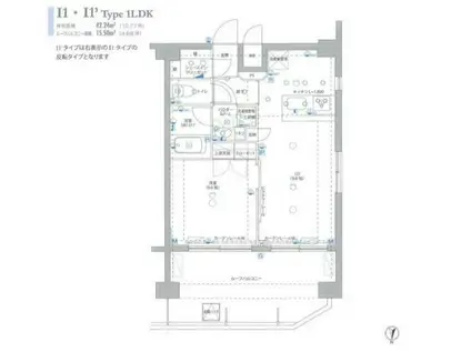グロース錦糸町ミルーナヒルズ(1LDK/5階)の間取り写真