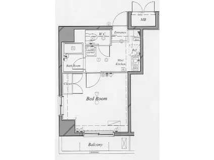VIDA017(1K/3階)の間取り写真