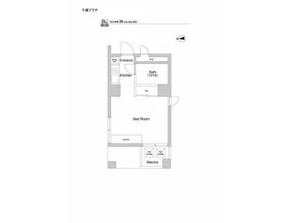 千歳プラザ(ワンルーム/7階)の間取り写真