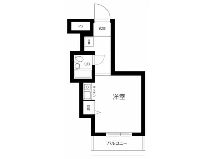 スカイコート両国(ワンルーム/6階)の間取り写真