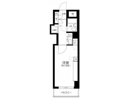 ダイアパレス浅草第2(1K/3階)の間取り写真