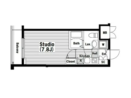 グランド・ガーラ日本橋兜町(1K/6階)の間取り写真