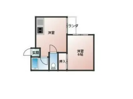 コーポ立花(1K/3階)の間取り写真