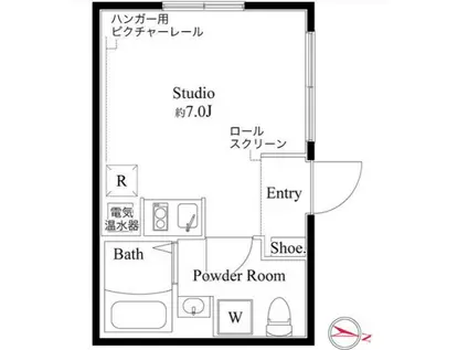 CASA PIAZZA錦糸町(ワンルーム/2階)の間取り写真
