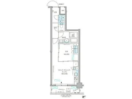 パークアクシス文京本郷(1LDK/6階)の間取り写真
