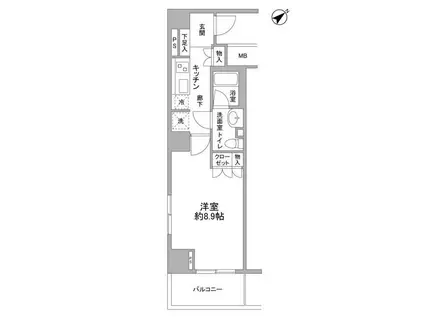 LA MAISON DE KAKEGAWA(1K/4階)の間取り写真