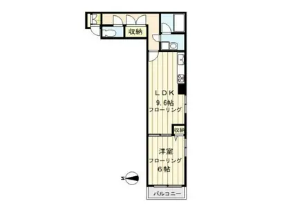 ヴィクトリー鈴木(1LDK/2階)の間取り写真