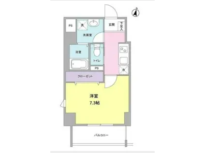 メゾン・ド・クロシェット(1K/2階)の間取り写真