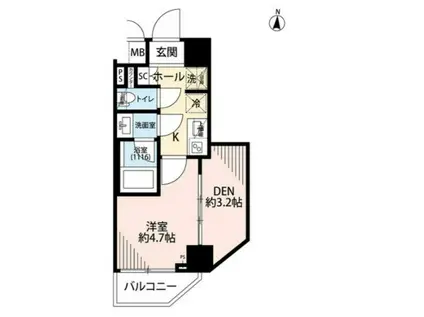 プレール・ドゥーク本所吾妻橋Ⅵ(1SK/3階)の間取り写真