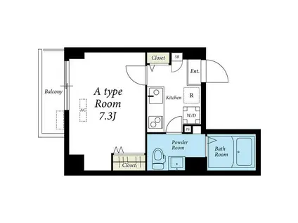 リブリ・蔵前(1K/6階)の間取り写真