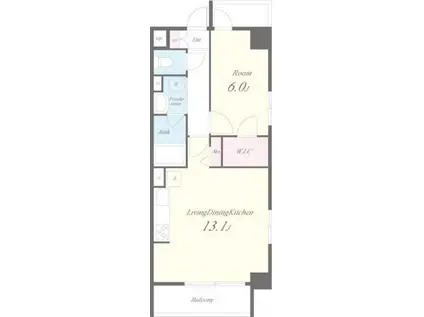フォレスタ浅草(1LDK/4階)の間取り写真