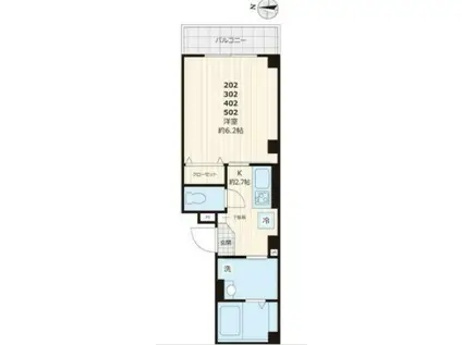 K ANNEX ケーアネックス(1K/3階)の間取り写真