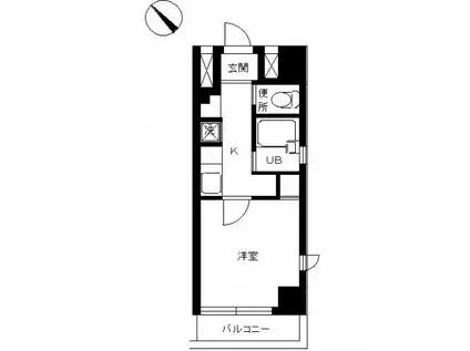 スカイコート東大前壱番館(1K/3階)の間取り写真