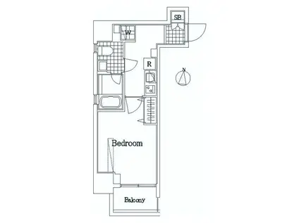 ザ・レジデンス・オブ・トーキョーH20サウスタワー(1K/9階)の間取り写真