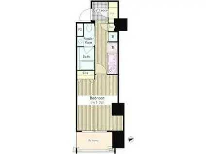 LEMURIA浅草(1K/8階)の間取り写真