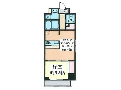 ドゥーエ浅草橋2(1LDK/4階)の間取り写真
