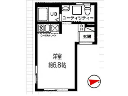 グロー・フォワード浅草(ワンルーム/4階)の間取り写真