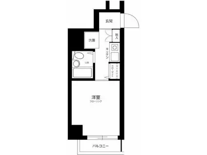 スカイコートお茶の水女子大前(1K/4階)の間取り写真