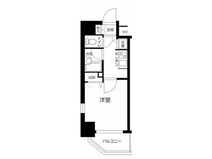 スパシエアランシア亀戸(1K/5階)の間取り写真