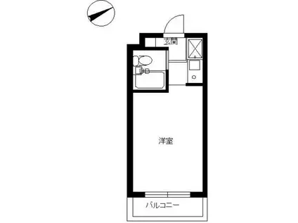 スカイコート後楽園第3(ワンルーム/1階)の間取り写真
