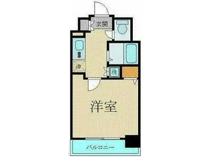 パークウェル湯島(1K/10階)の間取り写真