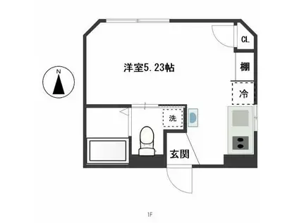 グラード南千住(ワンルーム/2階)の間取り写真