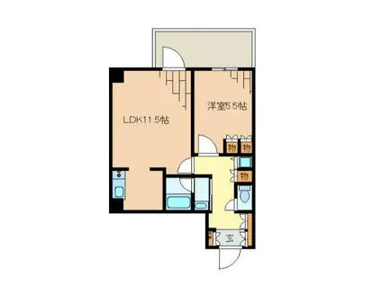 レジディア文京音羽(1LDK/1階)の間取り写真