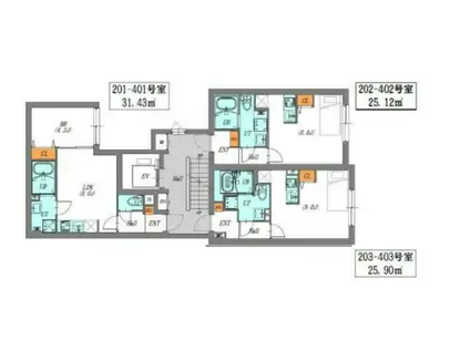 LUORE文京本駒込(ワンルーム/4階)の間取り写真