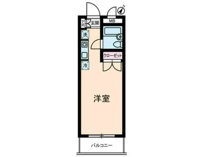 コンフォート文華(ワンルーム/2階)の間取り写真