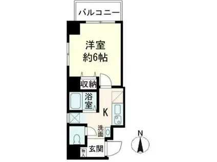 アリビオ両国(1K/4階)の間取り写真