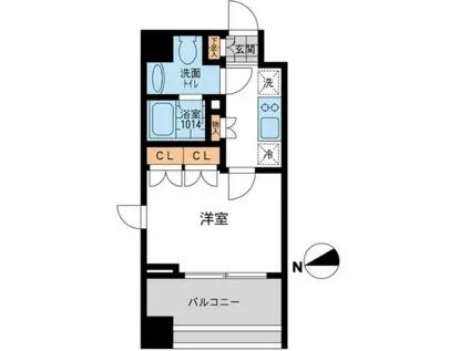 CASSIA押上(1K/1階)の間取り写真