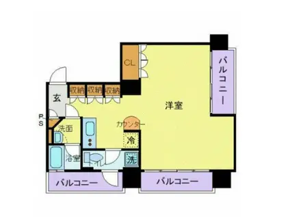 フロリス オーランティウム3(ワンルーム/5階)の間取り写真