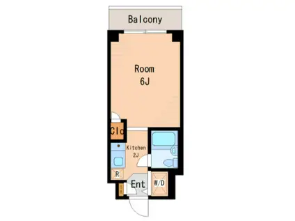 ウインベル錦糸町第3(ワンルーム/12階)の間取り写真