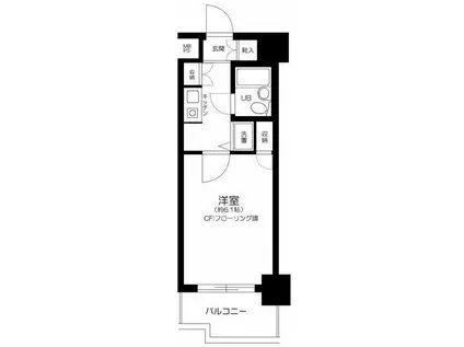 ライオンズマンション東墨田(1K/3階)の間取り写真