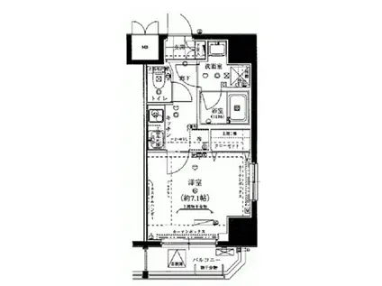 ライジングプレイス錦糸町三番館(1K/3階)の間取り写真