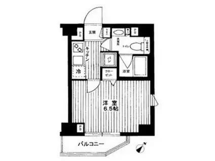 ヴェルト墨田ノース(1K/2階)の間取り写真