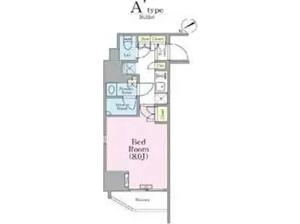 クレストコート蔵前レジデンス(1K/3階)の間取り写真