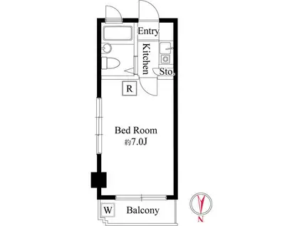 エクセル8TH(1K/3階)の間取り写真